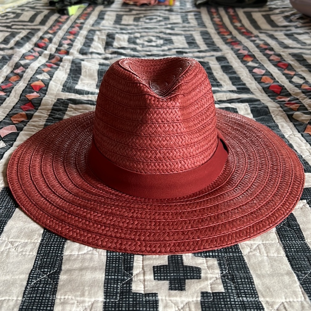 Adjustable Rust Color Panama Hat